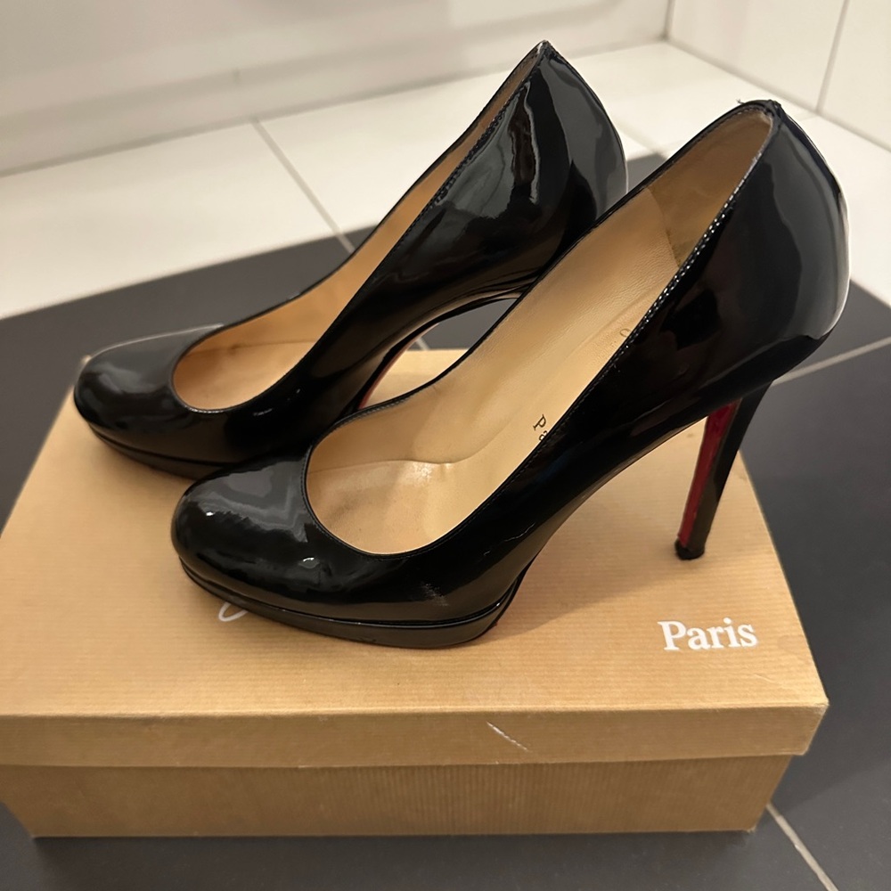 Christian Louboutin Black Patent Leather Heels
